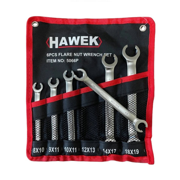 Комплект срязани ключове 6 части Hawek
