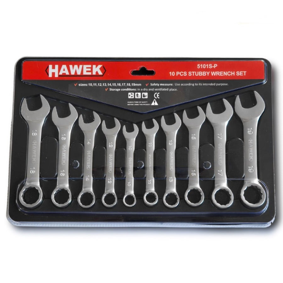 Комплект къси звездогаечни ключове 10 части HAWEK
