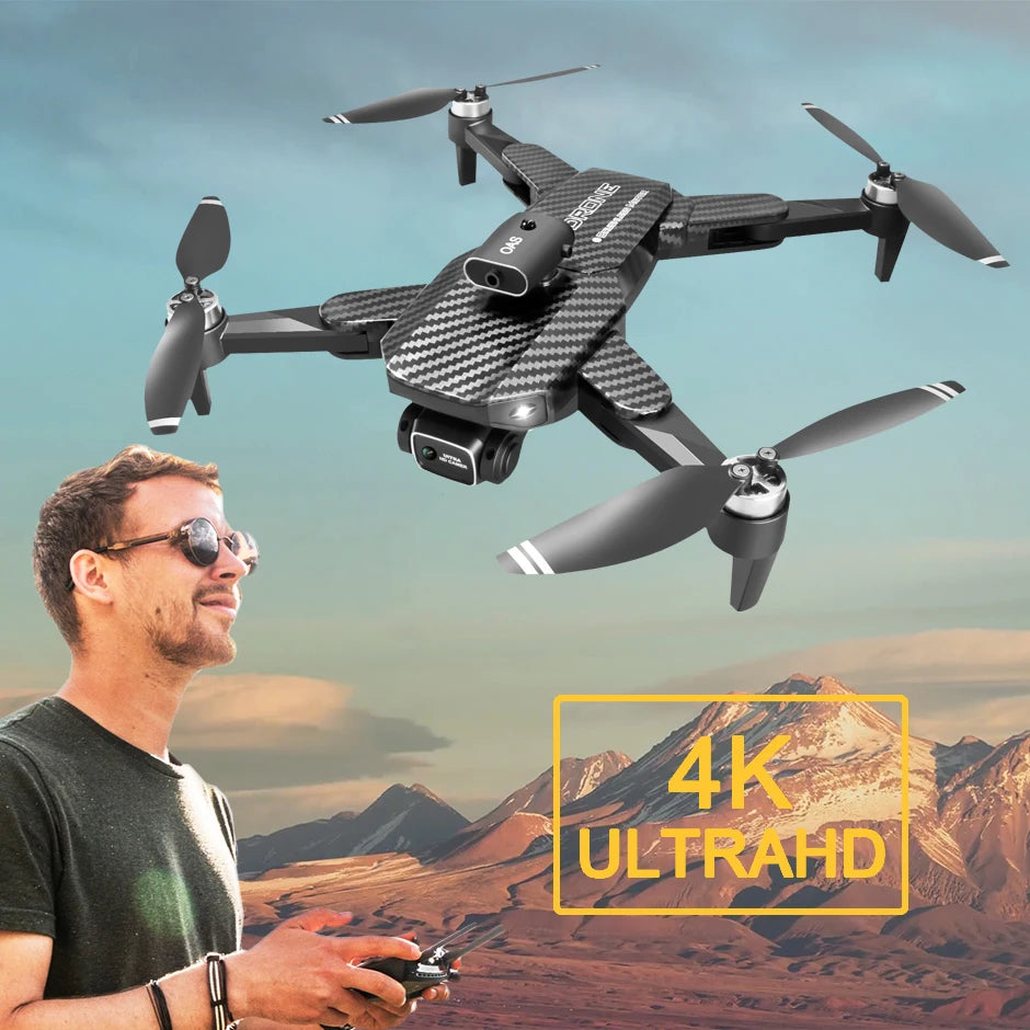 Сгъваем Дрон V2 GPS , FPV 4K Камера с Нощно Виждане, Карбон