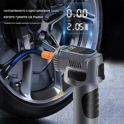 Преносим въздушен компресор jump starter, 8000mAh