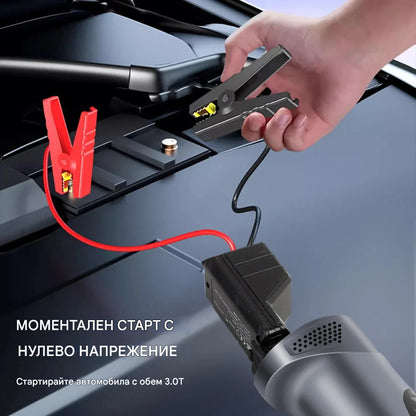 Преносим въздушен компресор jump starter, 8000mAh