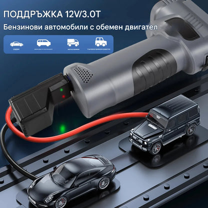 Преносим въздушен компресор jump starter, 8000mAh