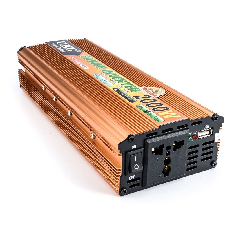 Инвертор на напрежение, UKC, 24V / 220V, мощност 2000W - Oferti4ka.com