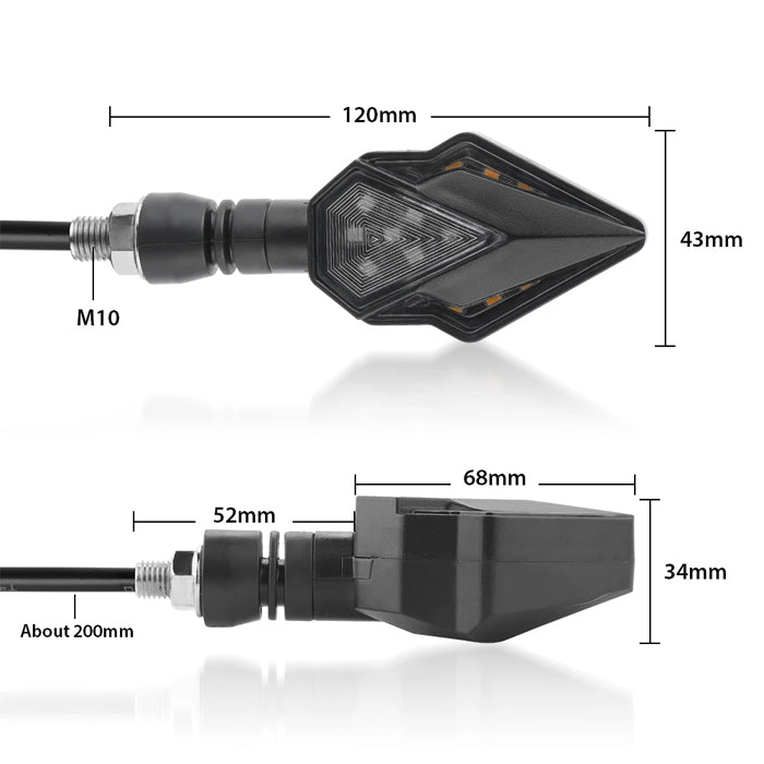 Мигач за мотоциклет 2 БР/К-Т