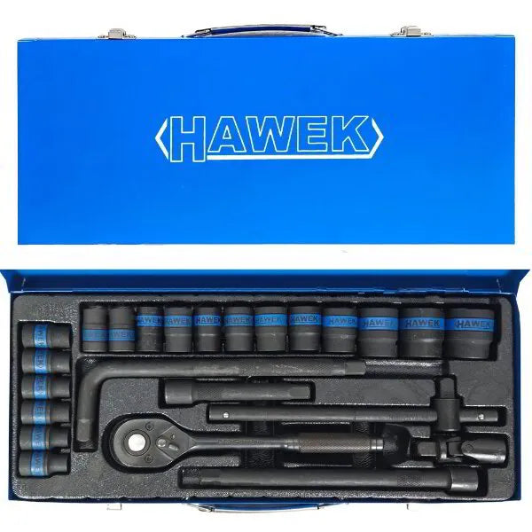 Гедоре с ударни вложки 24 части 1/2'' HAWEK