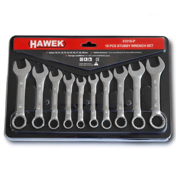 Комплект къси звездогаечни ключове 10 части HAWEK