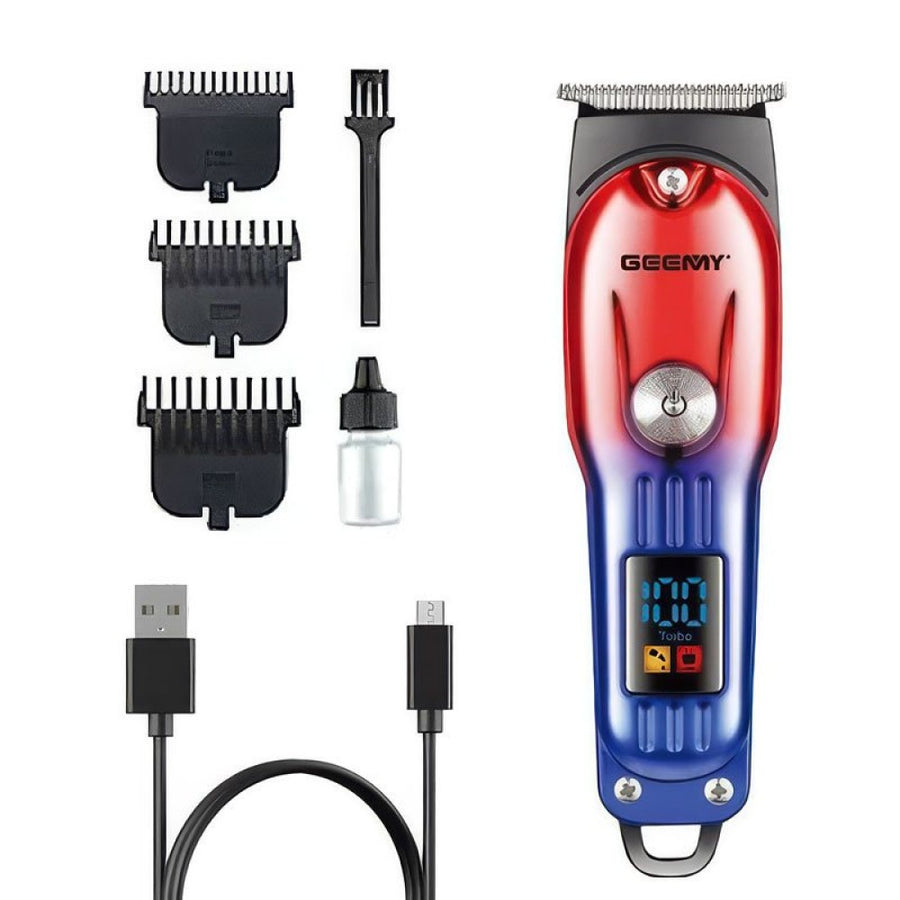 Машинка за подстригване Geemy GM-8036 с LED дисплей и 3 приставки