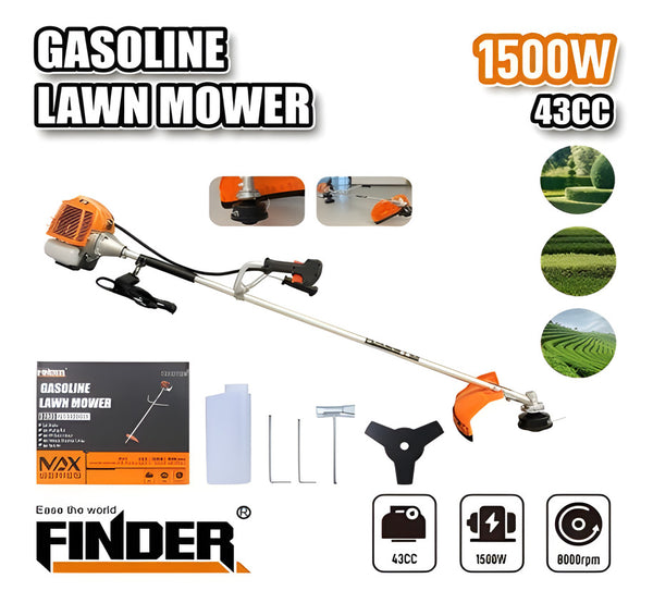 Професионален градински бензинов тример FINDER, 52cc, 1500W, 2HP