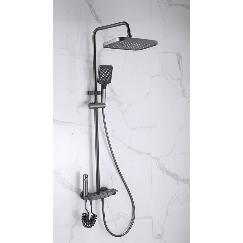 Интелигентна душ колона, LED дисплей, управление на пиано, 4 режима на пръскане, въртене на 360°, технология за въздушно пръскане