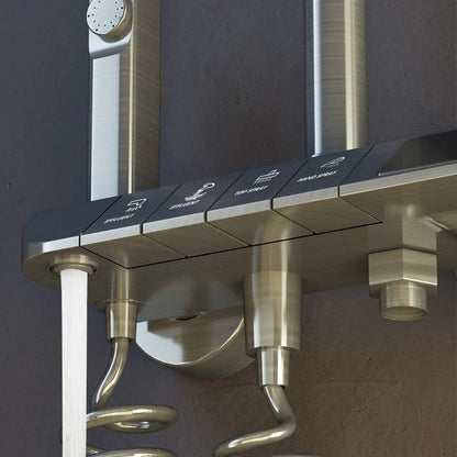 Интелигентна душ колона, LED дисплей, управление на пиано, 4 режима на пръскане, въртене на 360°, технология за въздушно пръскане