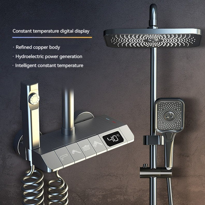 Интелигентна душ колона, LED дисплей, управление на пиано, 4 режима на пръскане, въртене на 360°, технология за въздушно пръскане