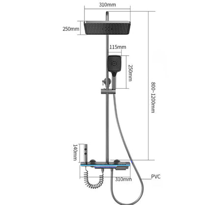 Интелигентна душ колона, управление на пиано, 4 режима на пръскане, въртене на 360°, технология за въздушно пръскане