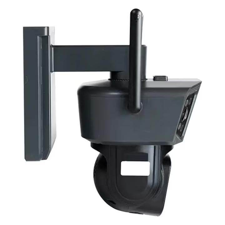 Външна WiFi камера 4MP Full HD, черна – с 9800 mAh батерия, соларно захранване, цветно нощно виждане и управление чрез мобилно приложение