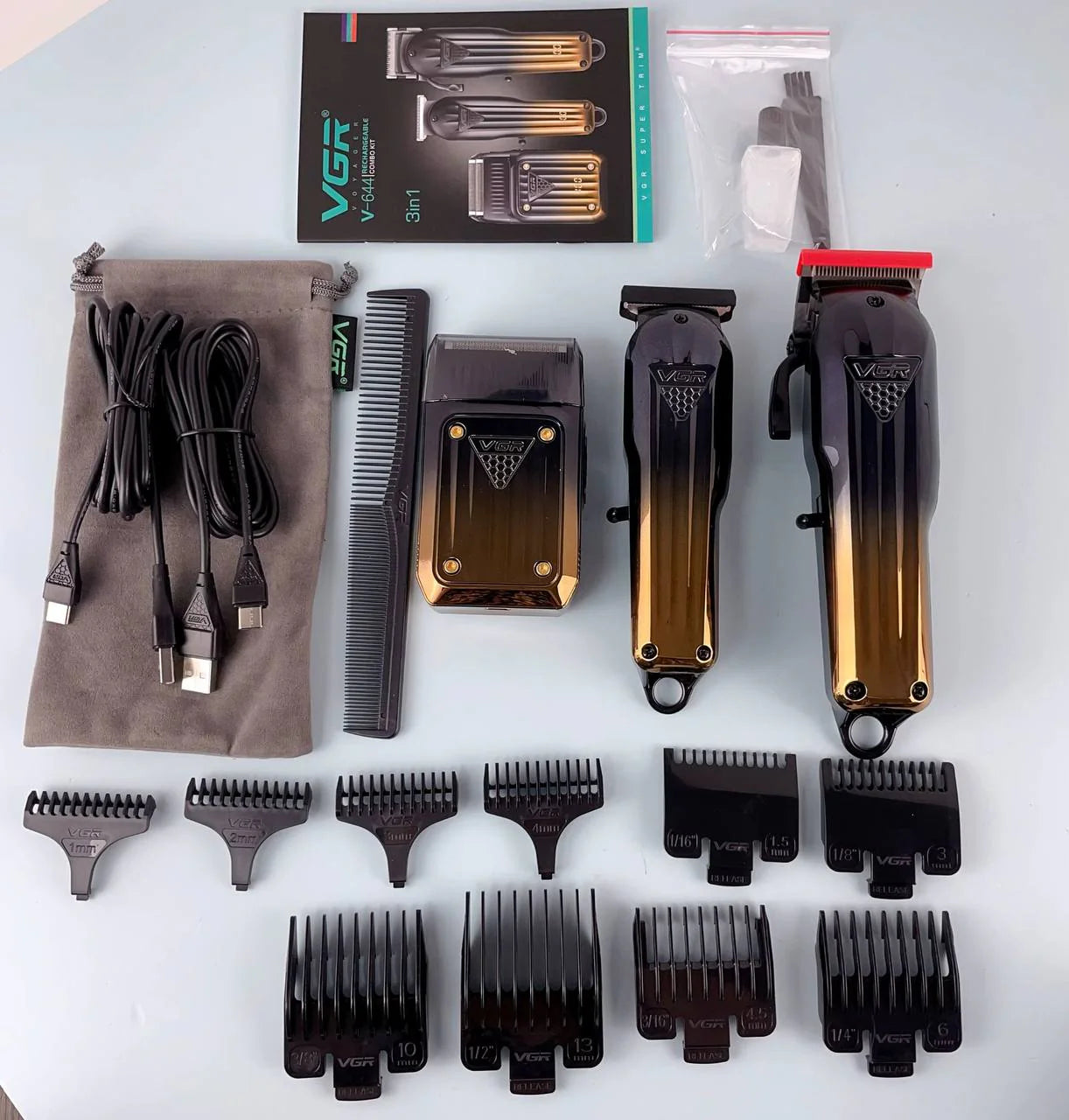 VGR V-644 Професионален комплект за подстригване 3 в 1