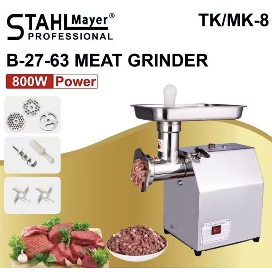Професионална електрическа месомелачка с редуктор 800W TK/MK-8 StahlMayer