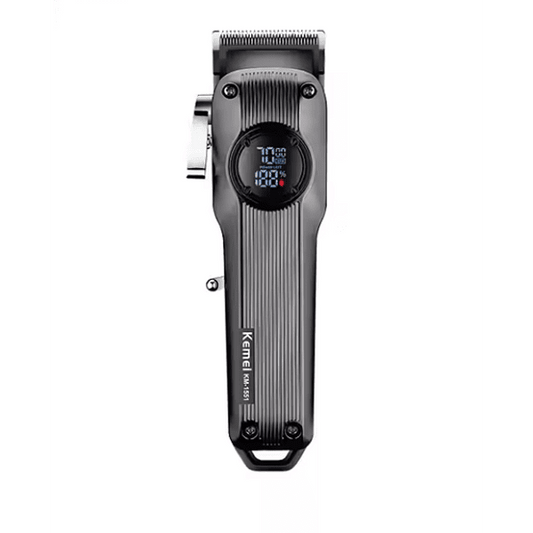 Професионална машинка за подстригване Kemei KM-1551, 8W, 6 приставки, Сив