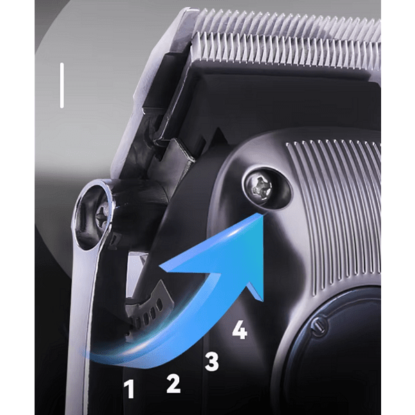 Професионална машинка за подстригване Kemei KM-1551, 8W, 6 приставки, Сив