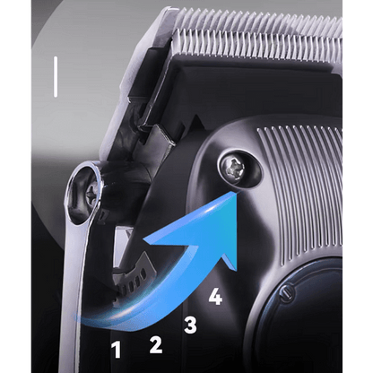 Професионална машинка за подстригване Kemei KM-1551, 8W, 6 приставки, Сив