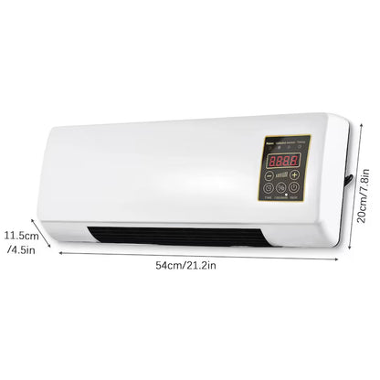 Керамичен климатик 2 в 1 Студено/Топло, от 16°C до 40°C, 1800 W, с дистанционно управление, Бял