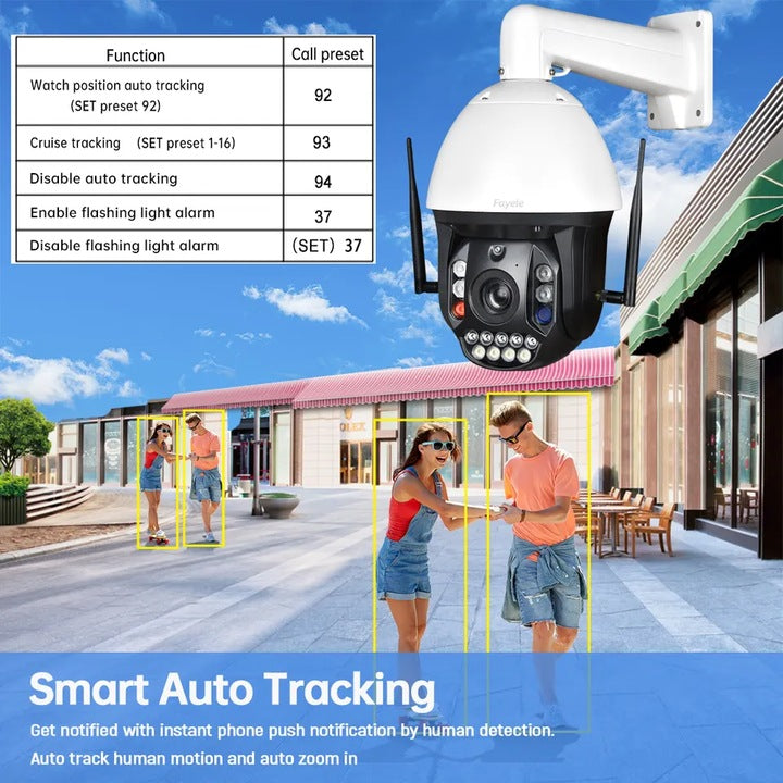 Wi-Fi камера за наблюдение Cobra PTX-36 ZOOM - 5 MP / моторизирано увеличение, IR 200m - HD8502-WF-SL