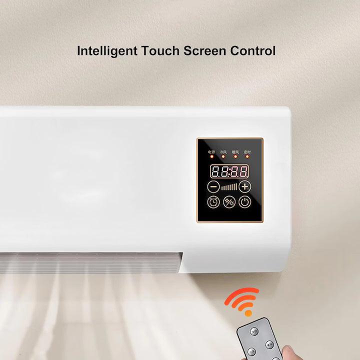 Керамичен климатик 2 в 1 Студено/Топло, от 16°C до 40°C, 1800 W, с дистанционно управление, Бял