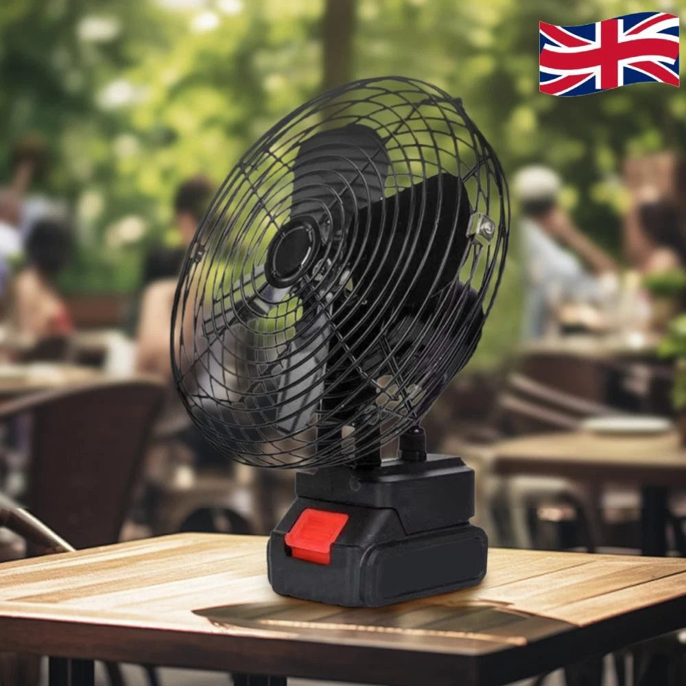 Преносим 8″ вентилатор 30 W с лека литиева батерия – мощно охлаждане навсякъде
