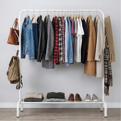 Метален щендер за дрехи и закачалки