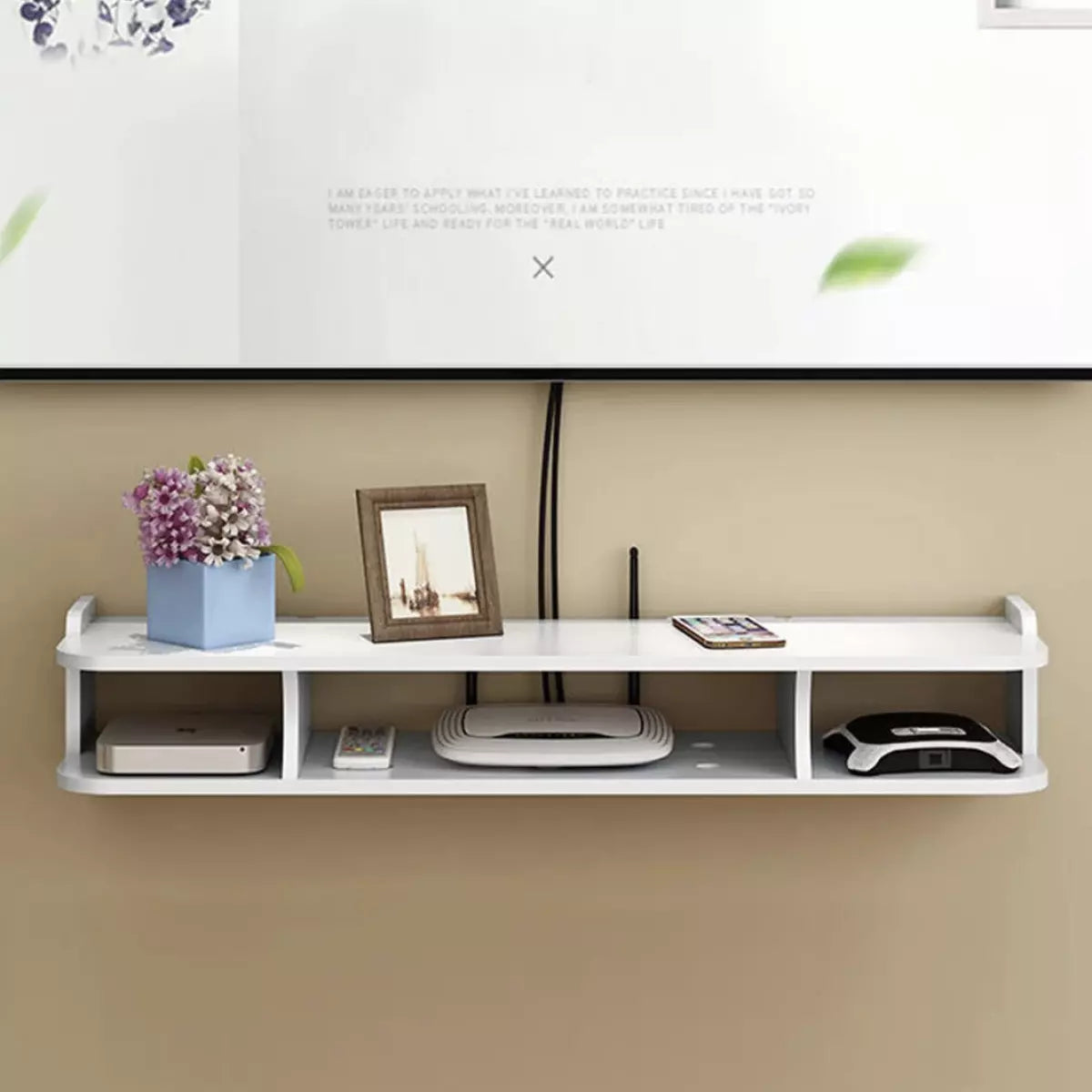 Стенен рафт за рутер с множество отделения