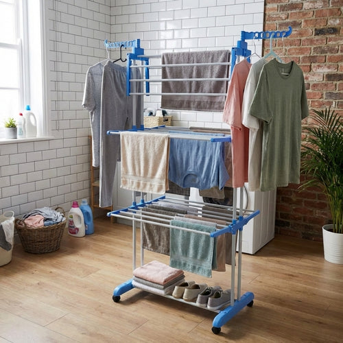 Голям Сушилник за дрехи на колелца