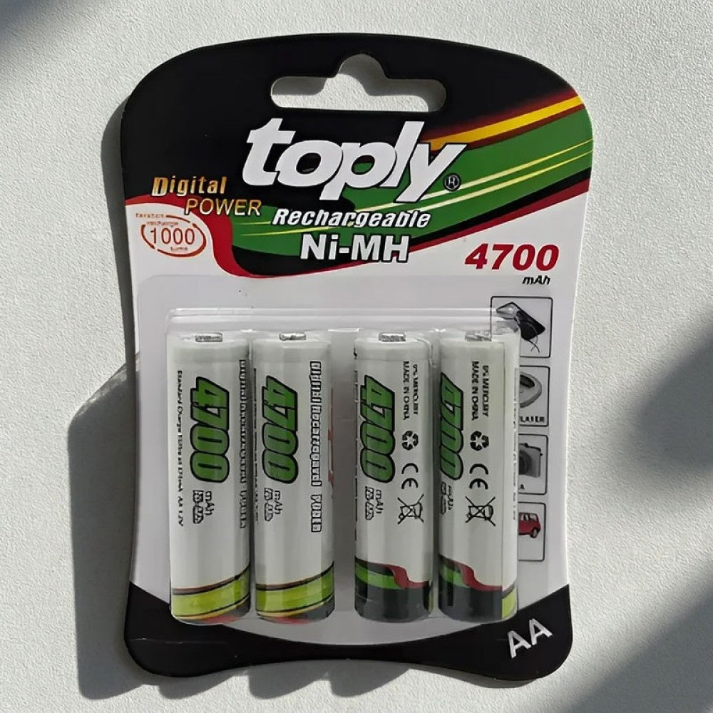 Акумулаторни батерии AA 4700mAh Topy Ni-MH – комплект 4 броя