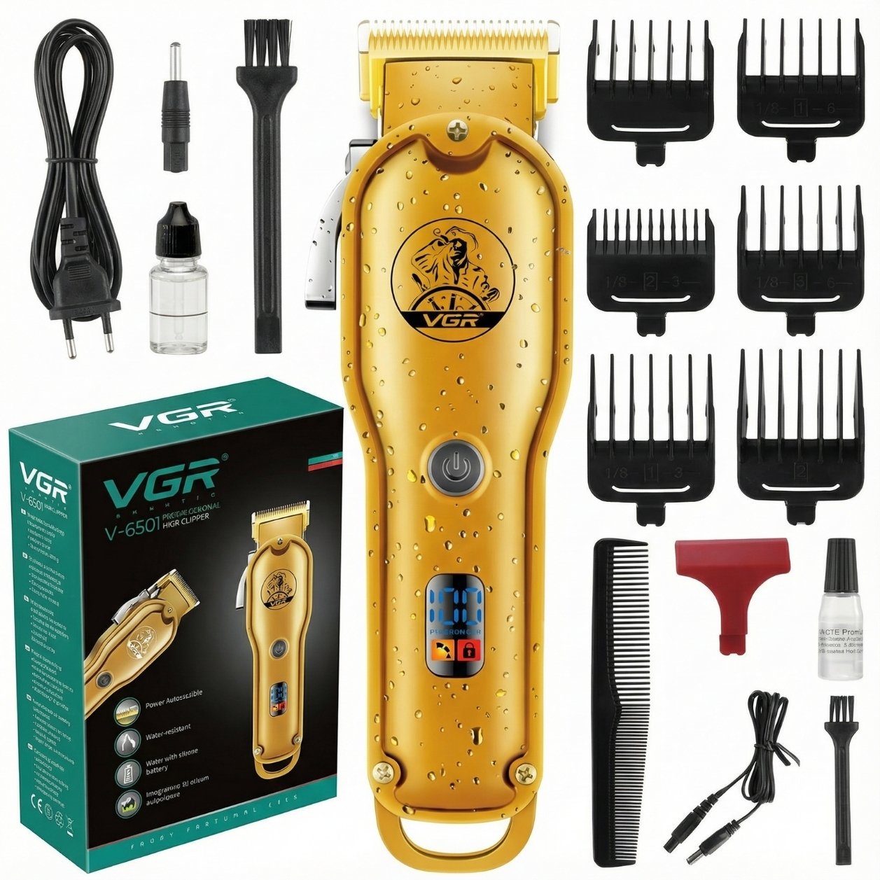 Професионален бръснарски комплект 3  в 1