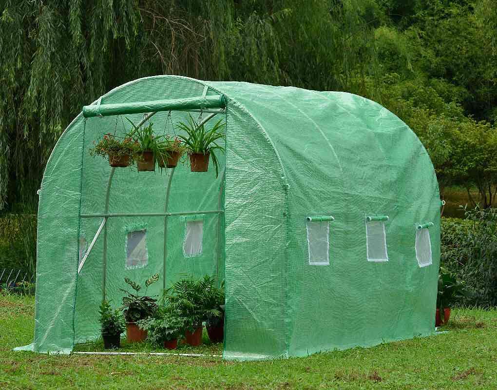Тунелна оранжерия - зелена, различни размери