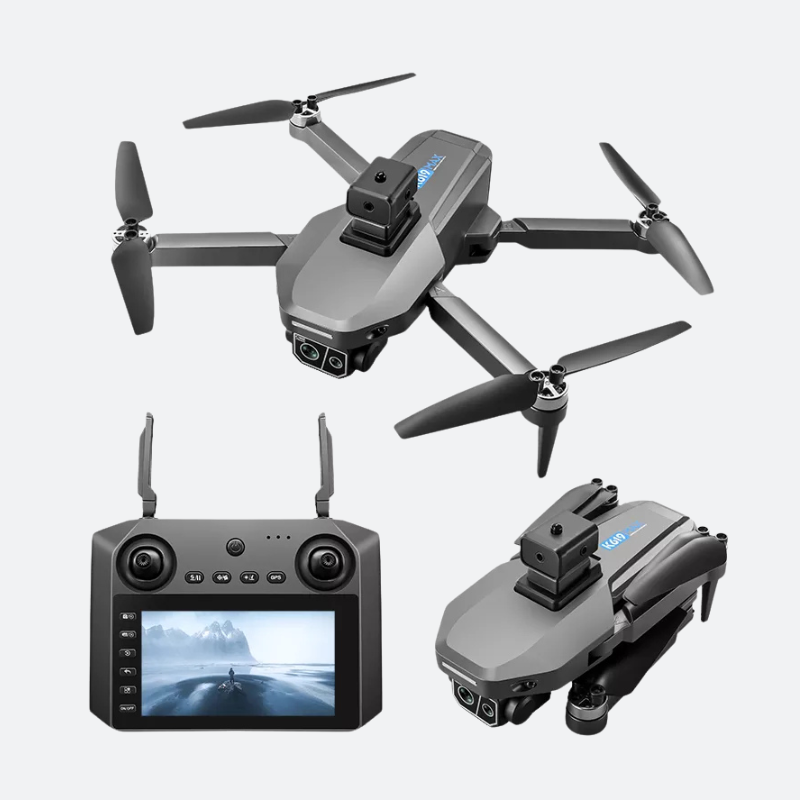 Професионален Дрон K619 MAX, 4К Камера, FPV до 1000м, Вграден Екран, Черен - 1 батерия