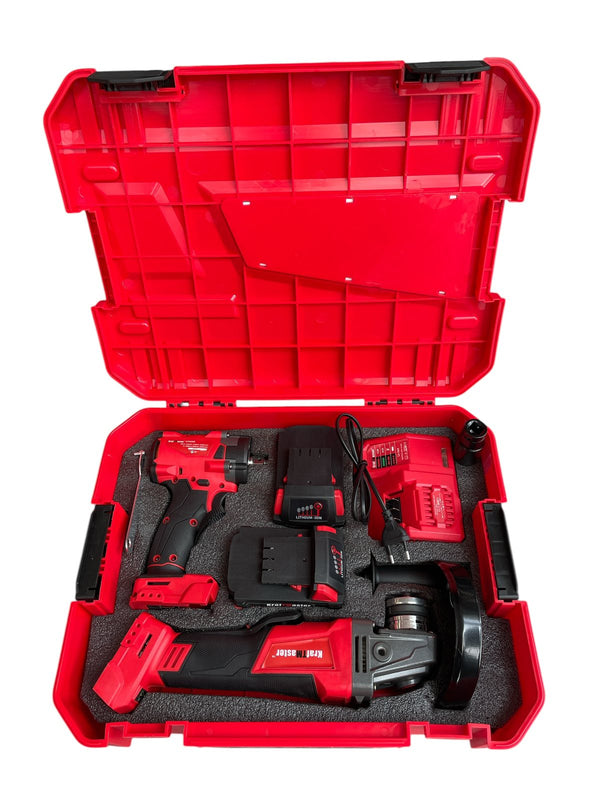 Комплект 2 в 1 KraftMaster Red Mx Fuel 36V – ъглошлайф + гайковерт