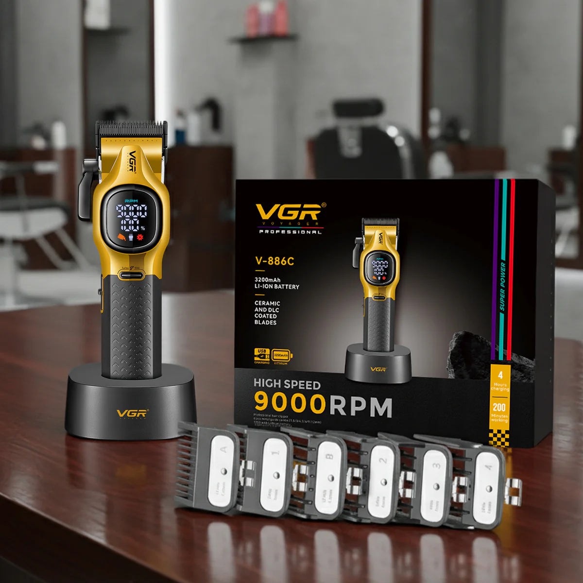 Професионална машинка за подстригване VGR V-886C