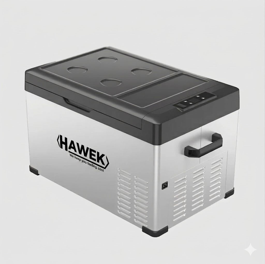 Портативен компресорен хладилник HAWEK 40L – 12V / 24V / 220V | Охлаждане и замразяване навсякъде , модел: С40
