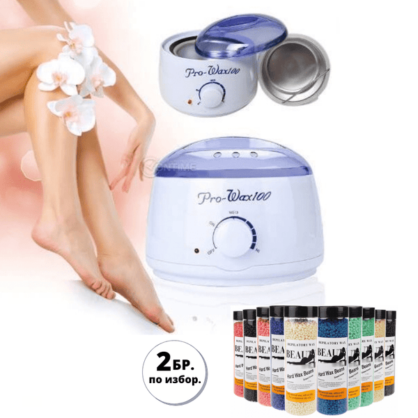 Нагревател за кола маска pro wax 100 + 800гр. Гранули + 3 шпатули