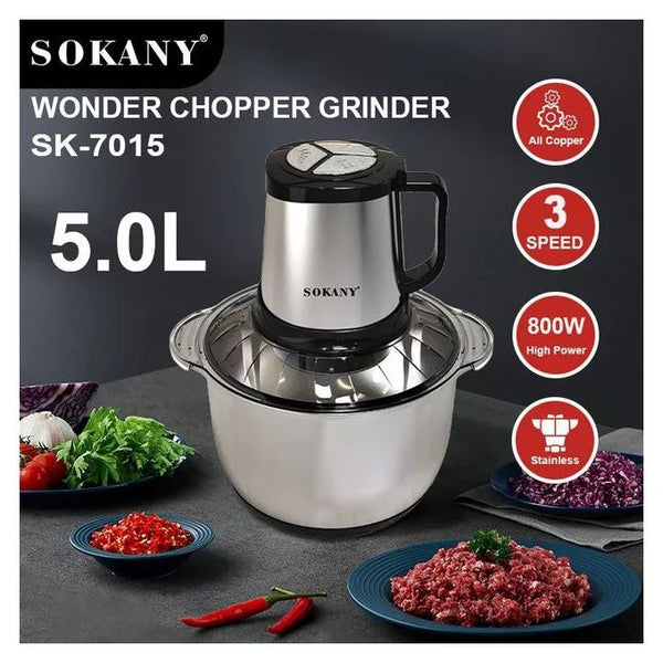 Професионален чопър SOKANY SK-7015, 800 W, 5 литра