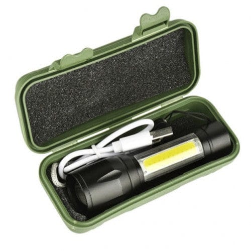 Led джобен фенер с 3 режима , презареждаем, с usb кабел
