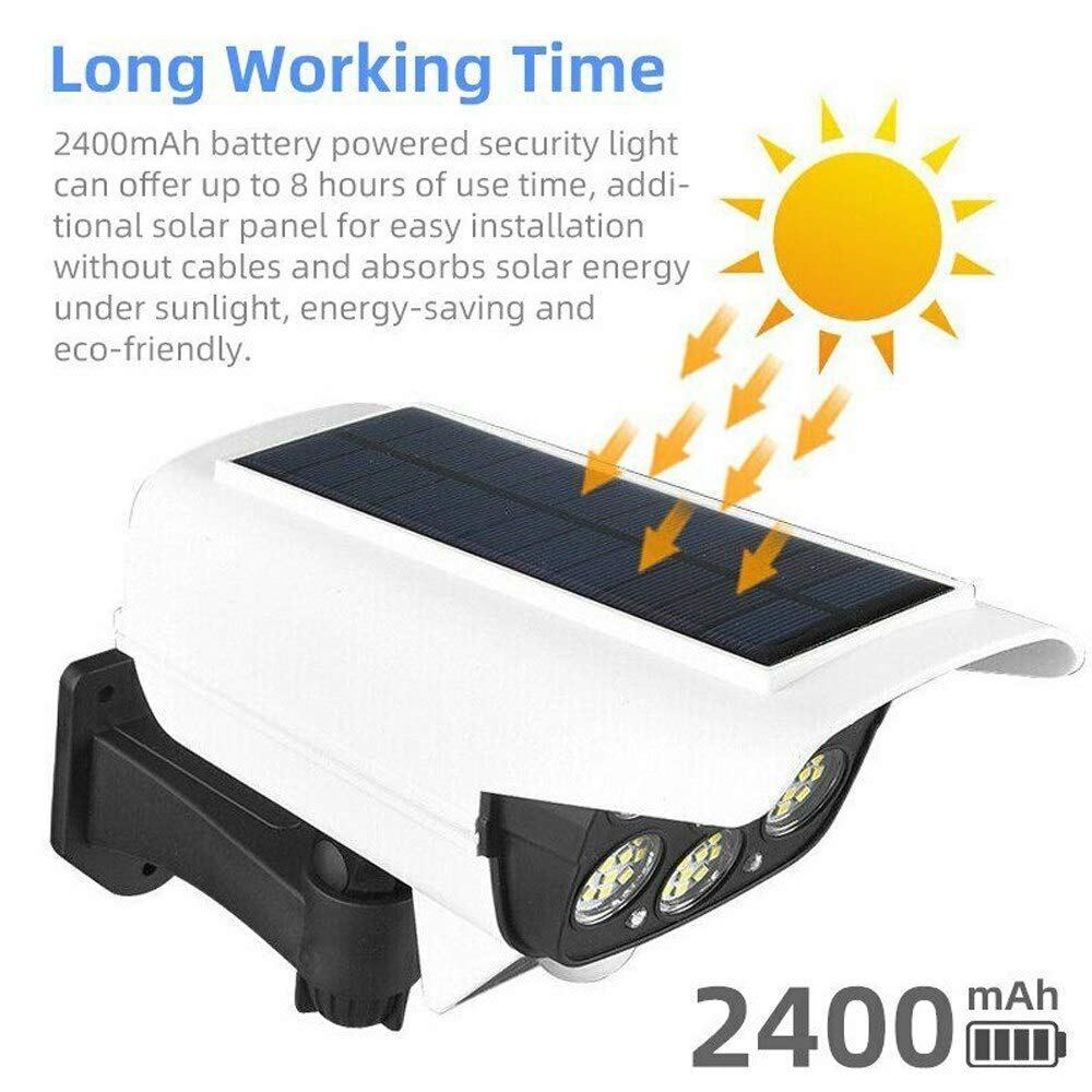 Соларна лампа - имитираща камера за видеонаблюдение 2бр.