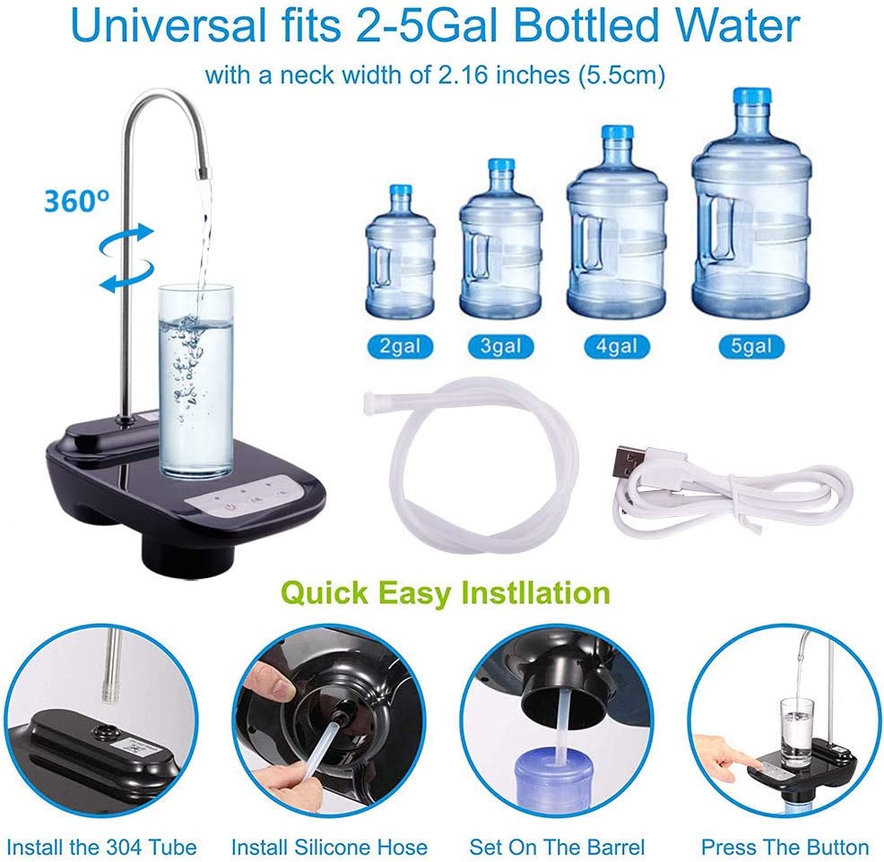 Електрическа помпа за минерална вода с поставка за чаша - Oferti4ka.com