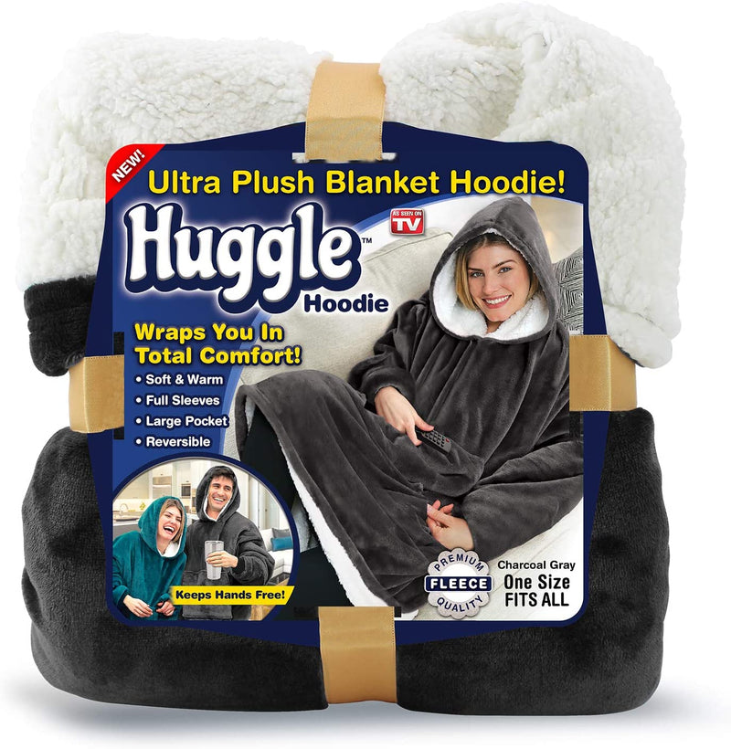 Меко одеяло с ръкави Huggle Hoodie