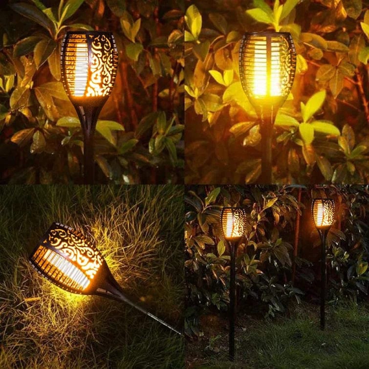 Соларни лампи за градина 4 броя ФАКЛИ Oferti4ka.com