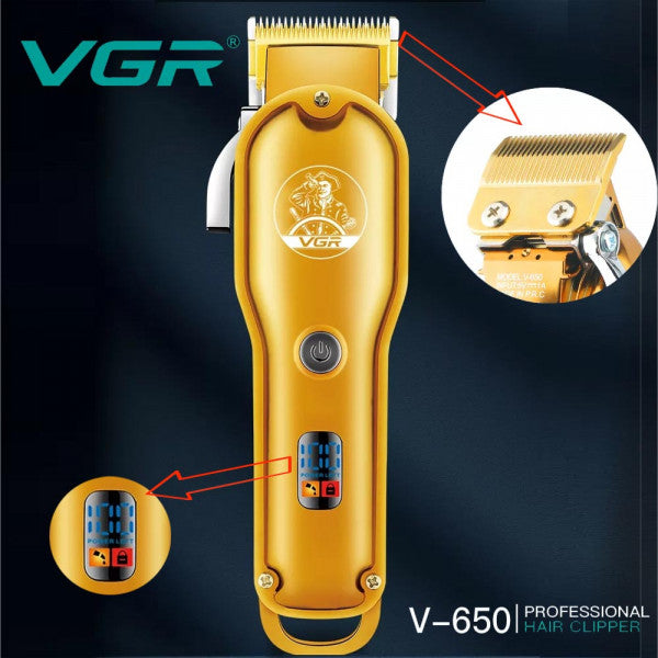 Професионален тример VGR V-650 с USB зареждане и 6 различни приставки