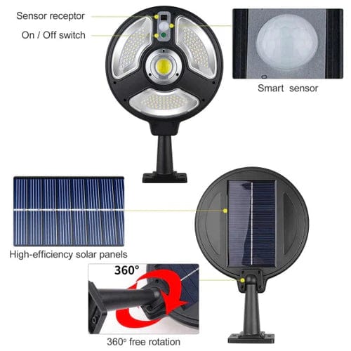 5бр. Соларна лампа със сензор и дистанционно управление 500w - Oferti4ka.com