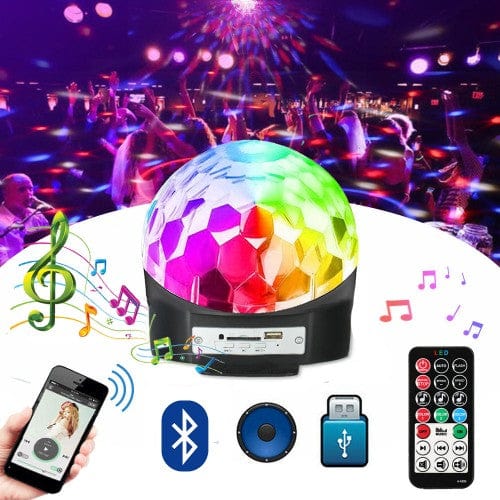 Диско led лампа с тонколона и bluetooth
