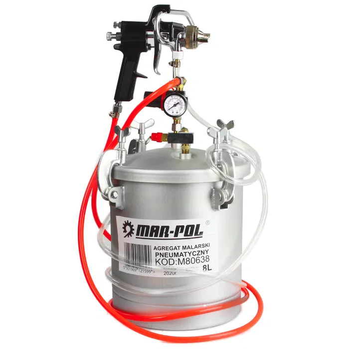 Пневматичен агрегат за боядисване 8 литра Mar-Pol