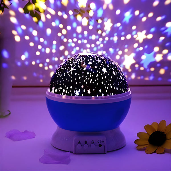 Детска led лампа , прожектираща звезди