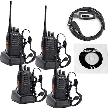 Комплект 4 бр. Радиостанция baofeng talkie bf-888s, uhf 400-470mhz, 16ch - Oferti4ka.com