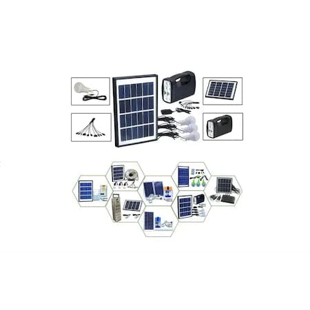 Комплект соларна система, фенер, 3 led крушки, соларен панел, акумулаторна батерия - Oferti4ka.com